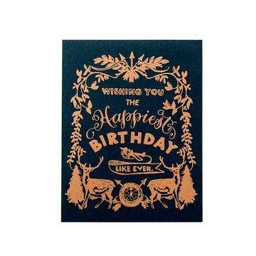 Deer Crest Birthday Card