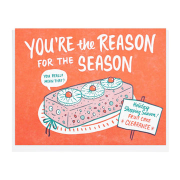 Fruit Cake Season Letterpress Card