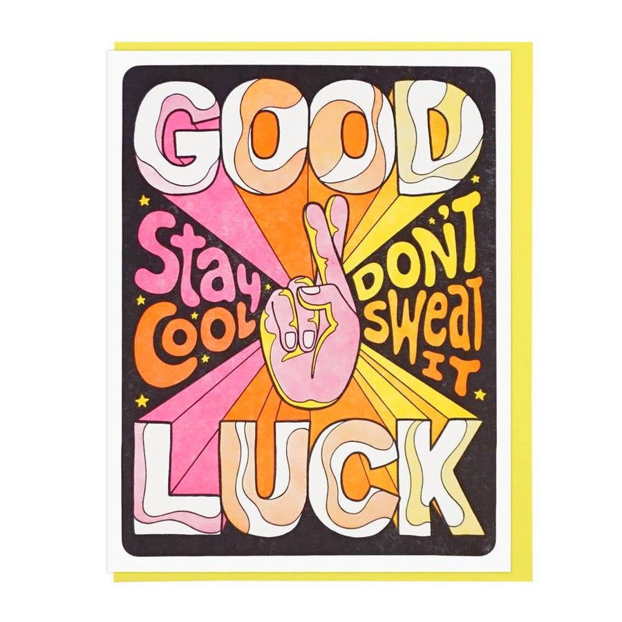 Good Luck, Stay Cool Letterpress Card