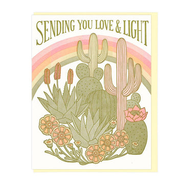 Sending You Love And Light Letterpress Card