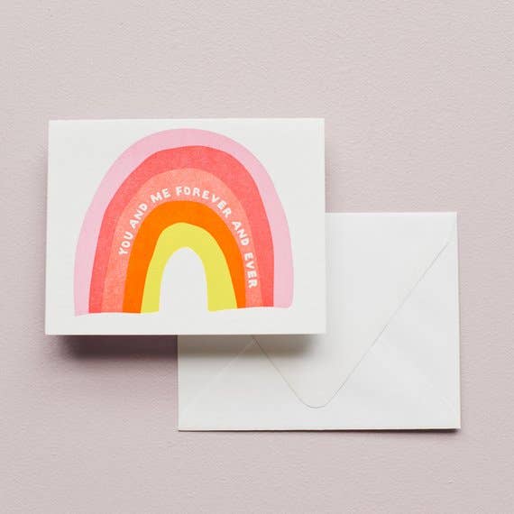 Rainbow You and Me Card