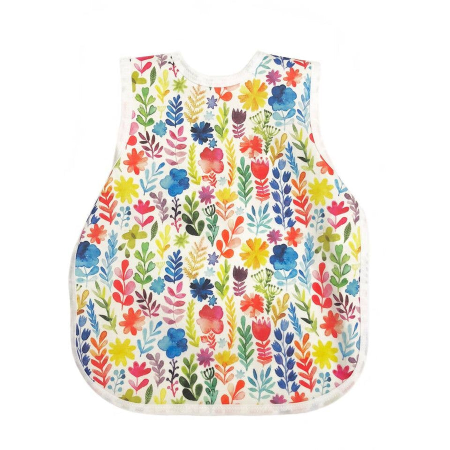 Rainbow Watercolor Floral Toddler Bapron