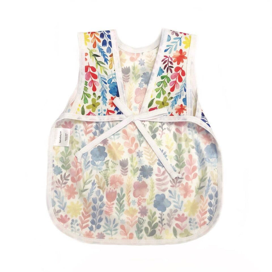 Rainbow Watercolor Floral Toddler Bapron