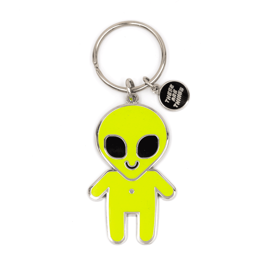 Alien Baby Enamel Keychain