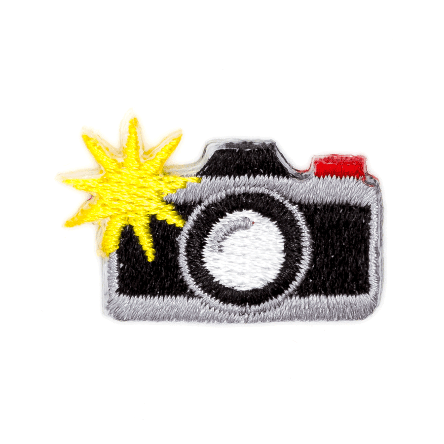 Camera Flash Embroidered Sticker Patch
