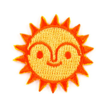 Sun Embroidered Sticker Patch