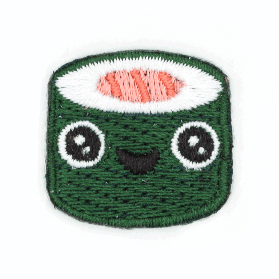 Sushi Face Embroidered Sticker Patch