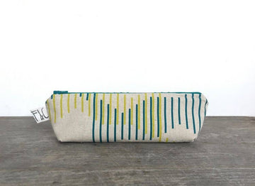 Teal & Olive Modern Lines Grant Pencil Case