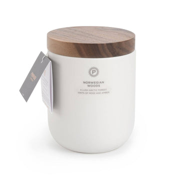 Norwegian Woods Ceramic 10.5 oz Soy Candle by Penrose Candles