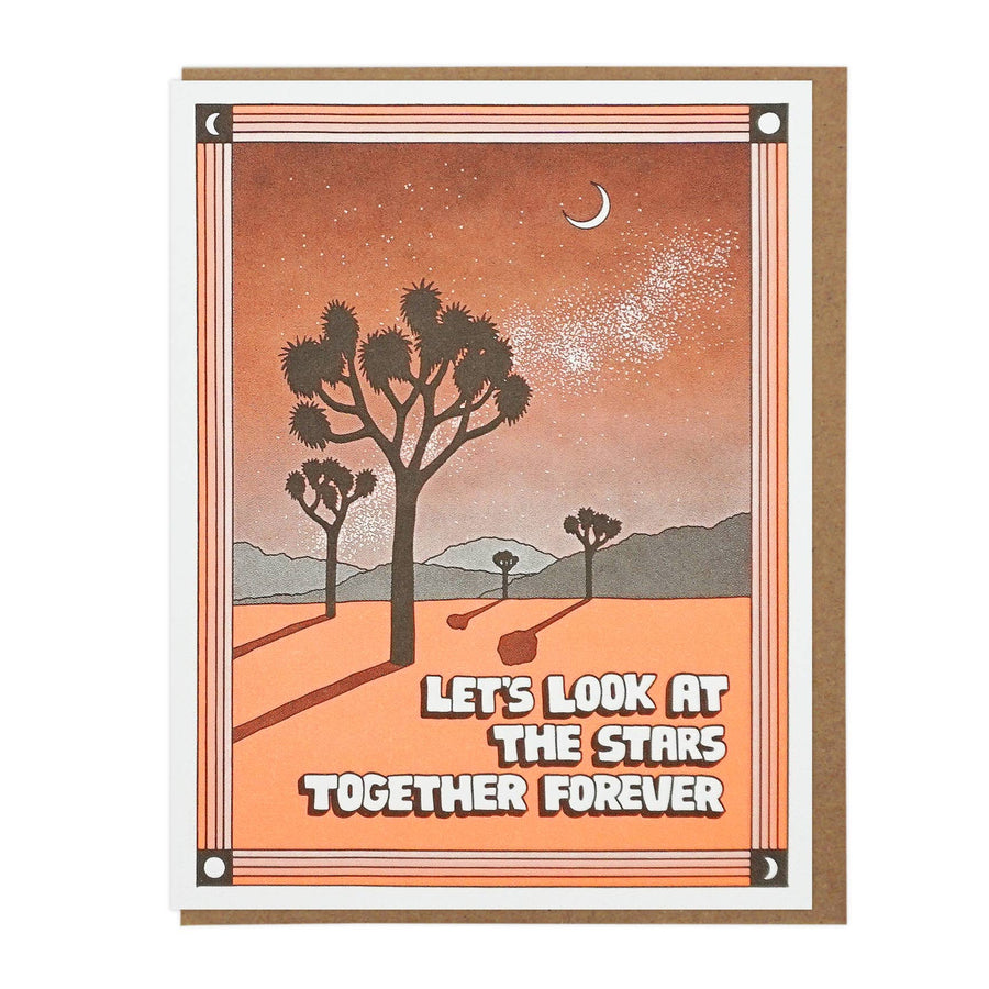 Let's Look At The Stars Together Forever Letterpress Card