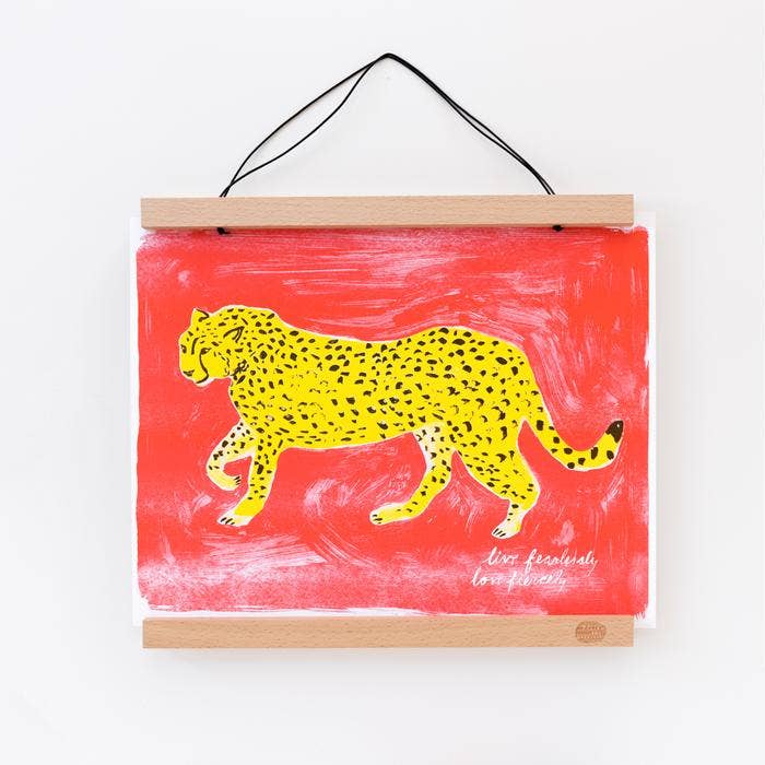 Yellow Owl Workshop - Live Fearlessly Love Fiercely Art Print