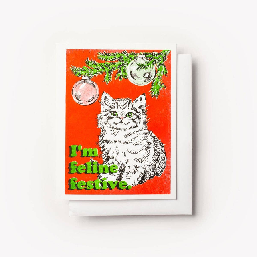 Feline Festival Risograph Card