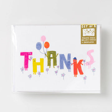 Thanks Letter Friends Risograph Card Set of 8