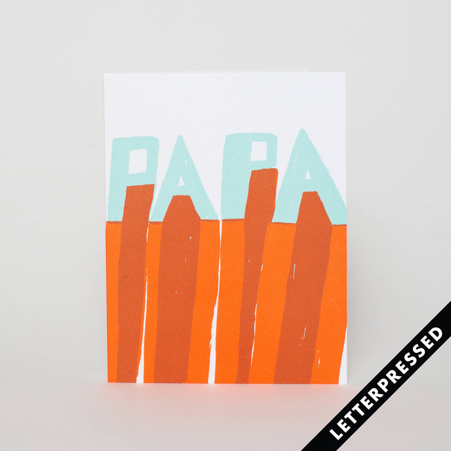 Papa Letterpress Card