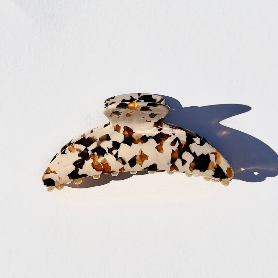 Sundara Mar - Really Big Hair Claw in Creme Tortoise