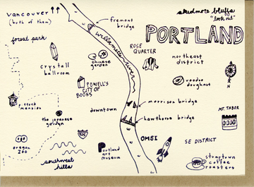 People I've Loved - Portland Map Card - C4309