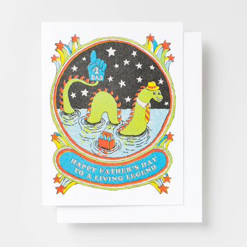 Happy Father's Day to a True Legend Risograph Card
