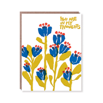 In My Thoughts Flowers Card