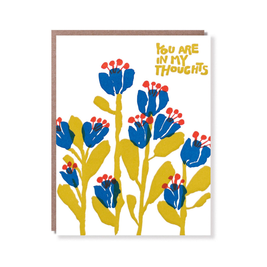 In My Thoughts Flowers Card