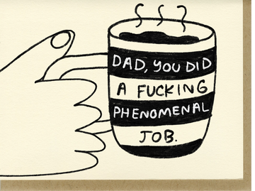 Fucking Phenomenal Dad letterpress card