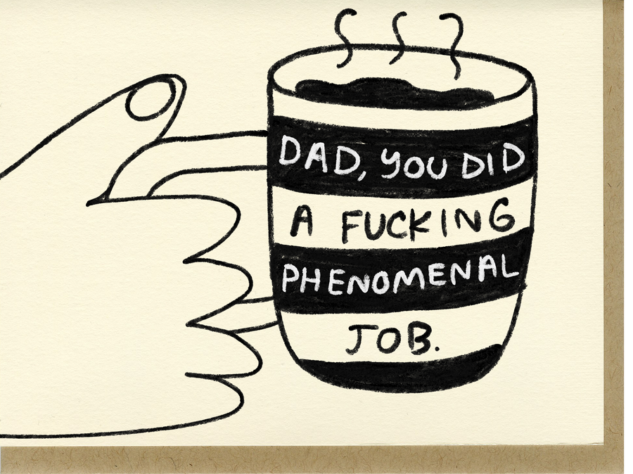 Fucking Phenomenal Dad letterpress card