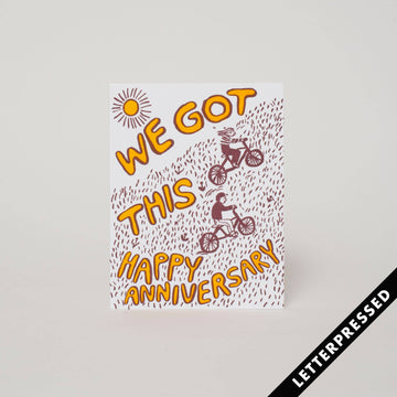 We Got This Anniversary Letterpress Card