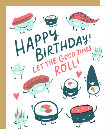 Sushi Roll Birthday Card