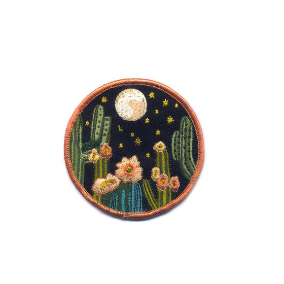 Night Cactus Embroidered Patch