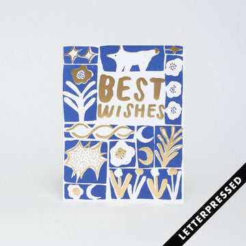 Folk Best Wishes Card