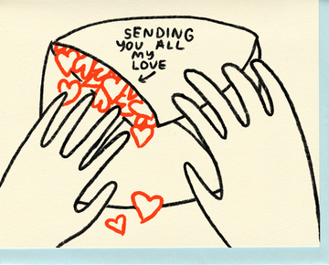 Sending You All My Love letterpress card by People I've Loved