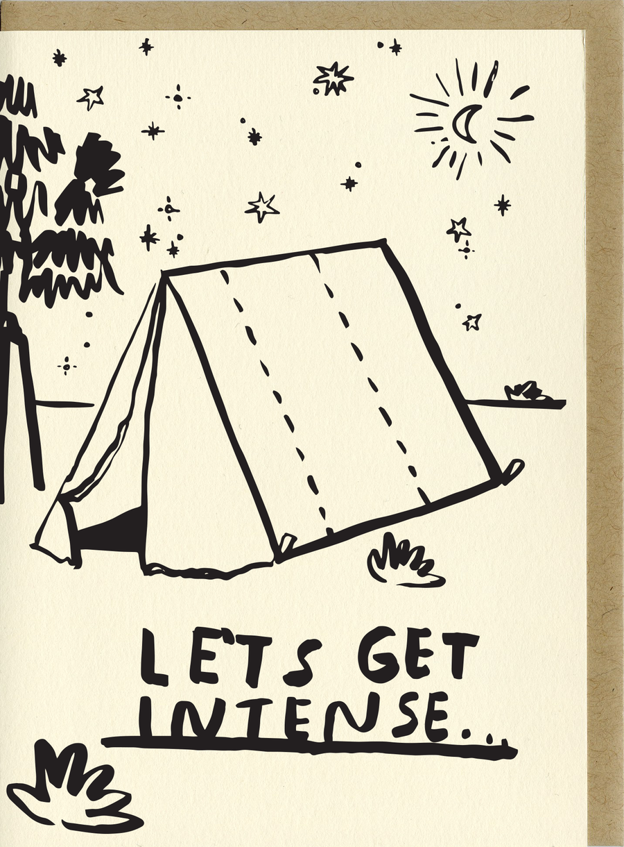 Let's Get Intense letterpress card by People I've Loved