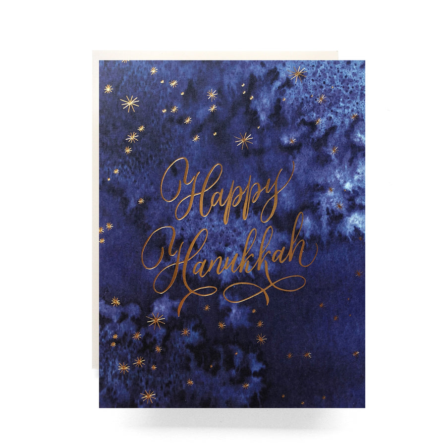 Indigo Hanukkah Card