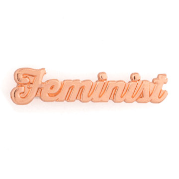 Feminist Rose Gold Enamel Pin