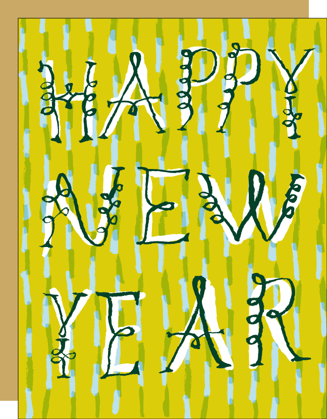 New Year Stripe Card