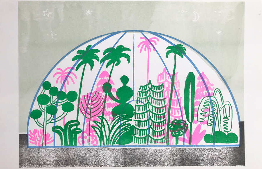 Greenhouse 11 x 17 Print by People I've Loved