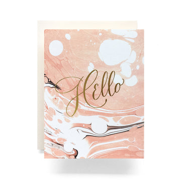 Marble Hello Card