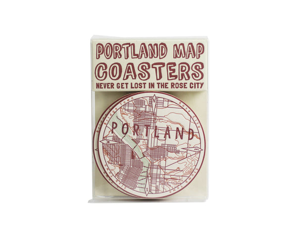 Portland Map Coasters – Ruby Press Mercantile