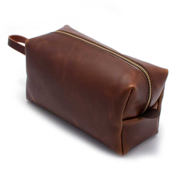 Brown Leather Travel Kit by General Knot & Co.