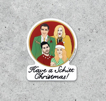 Schitt Christmas holiday sticker