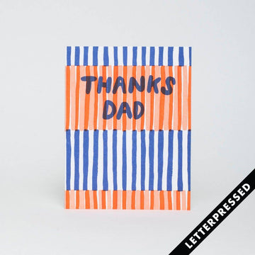 Thanks Dad Letterpress Card