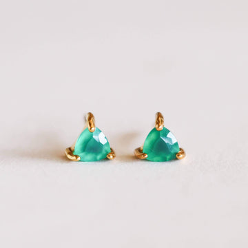 Green Onyx Mini Energy Gem Earrings by Jax Kelly
