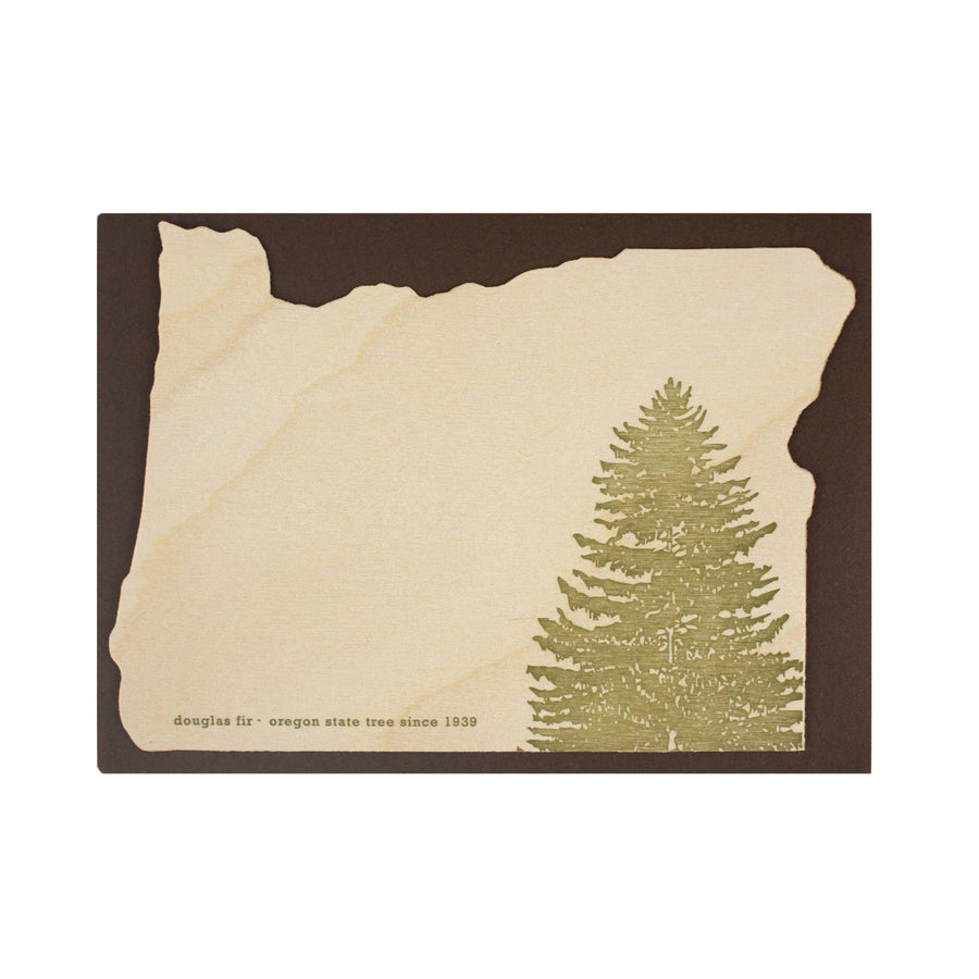 Oregon Die-Cut Fir Tree Note