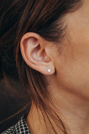 Sterling Silver Mini Dot Stud Earrings