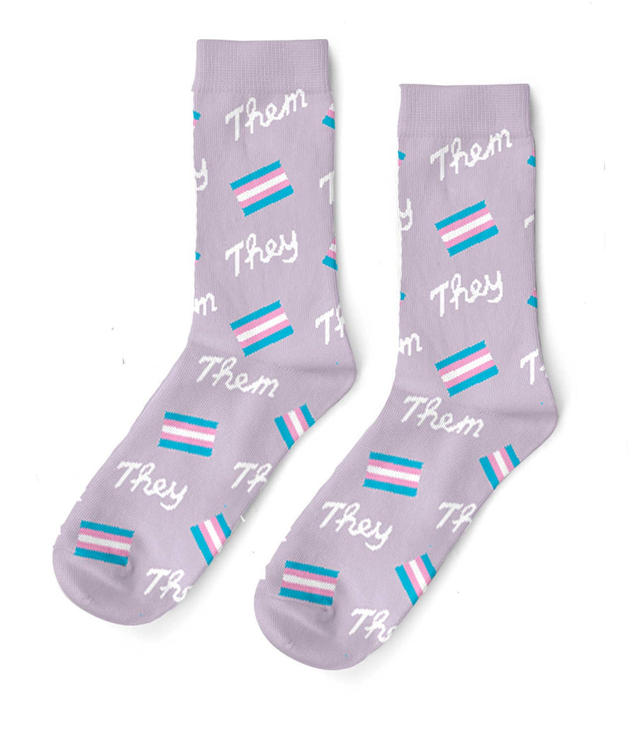 L They/Them Adult Crew Socks