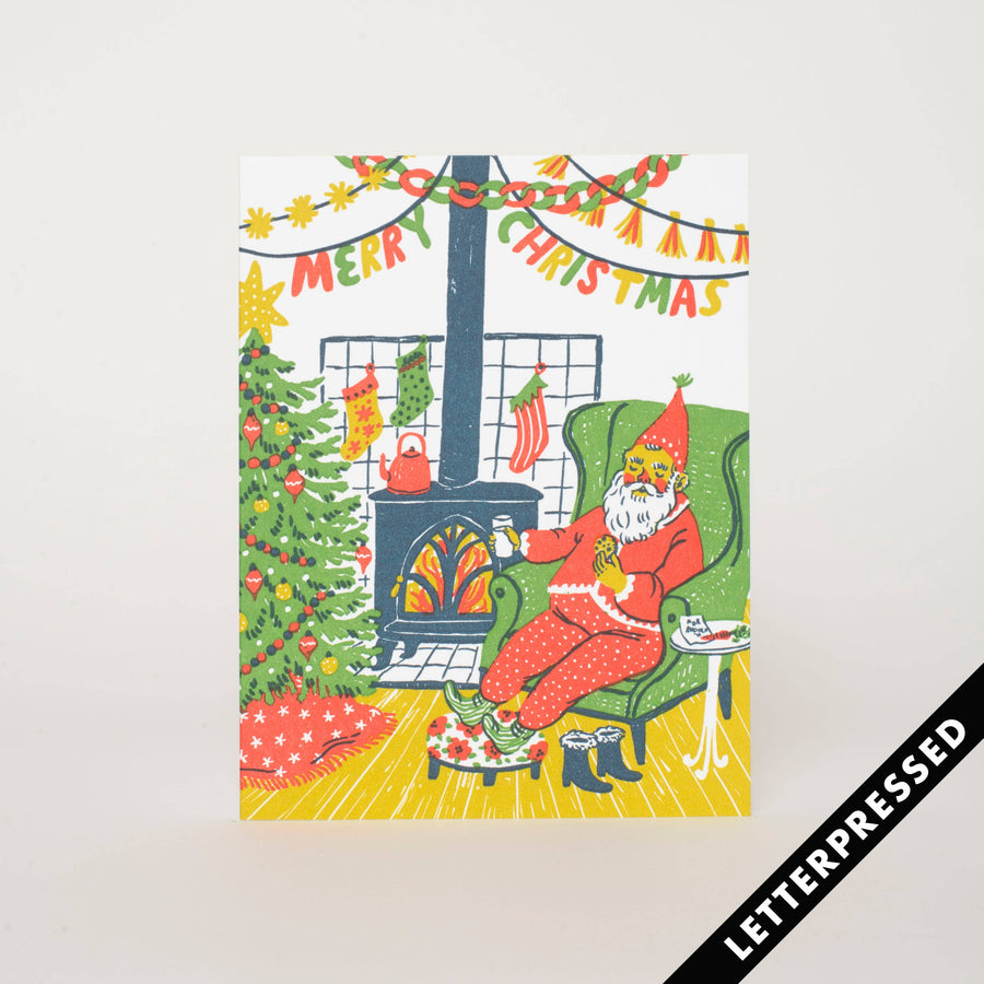 Santa's Snack Letterpress Card