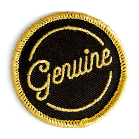 Genuine Embroidered Iron On Patch