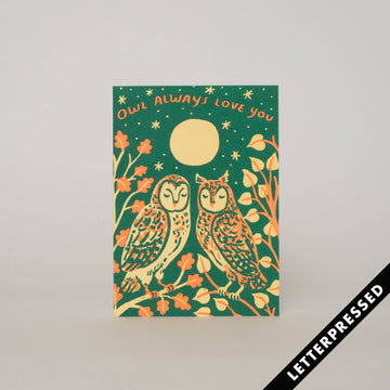 Owl Love Letterpress Card