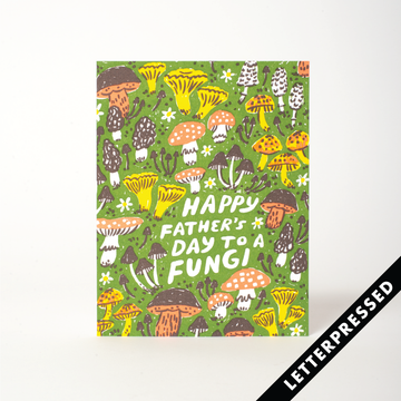 Fungi Mushroom Father's Day Letterpress Card