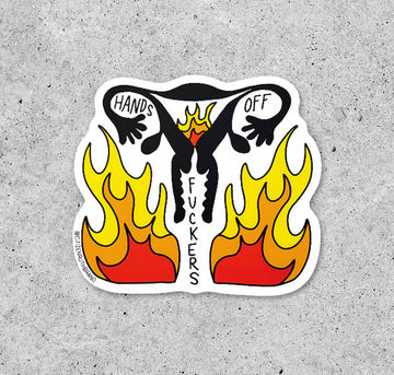 Hands off! Uterus Sticker