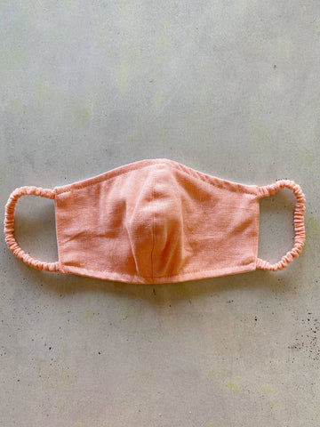 Melon Linen Face Mask